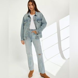 Aritzia Denim Forum Joni high rise loose distressed jeans